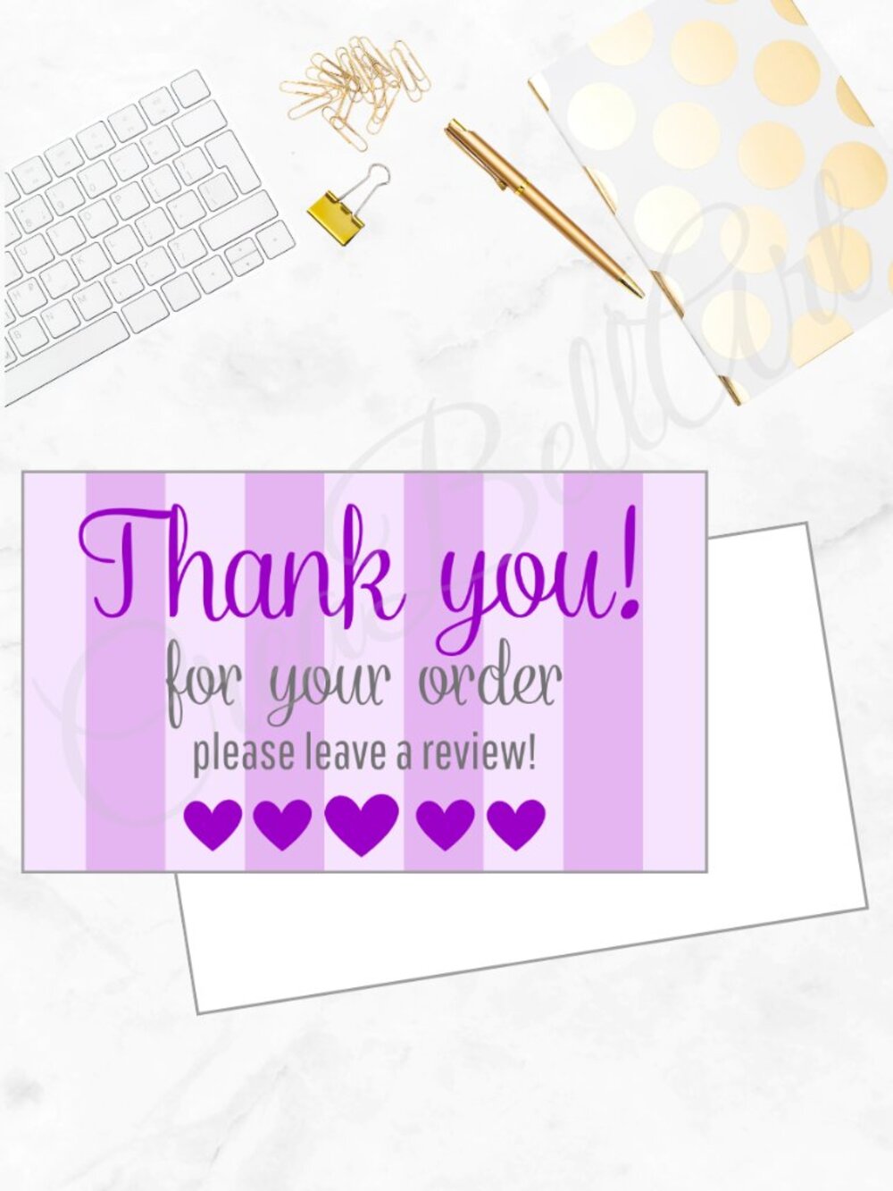 60 Pack striped Thank You Cards - Picture 9 of 11